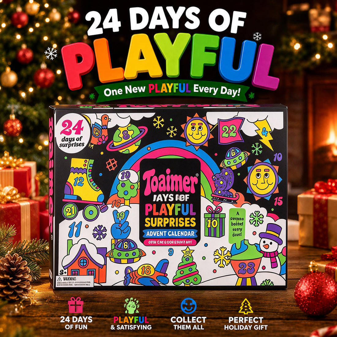 💥Last day 50% off丨Toaimer® Christmas Squishy Advent Calendar – 24 Days of Festive Surprises 🎄